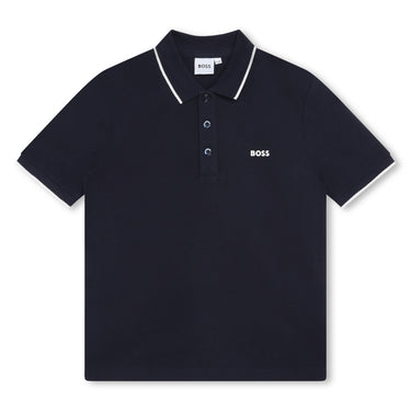 Playera Polo para niños y adolescentes azul Boss